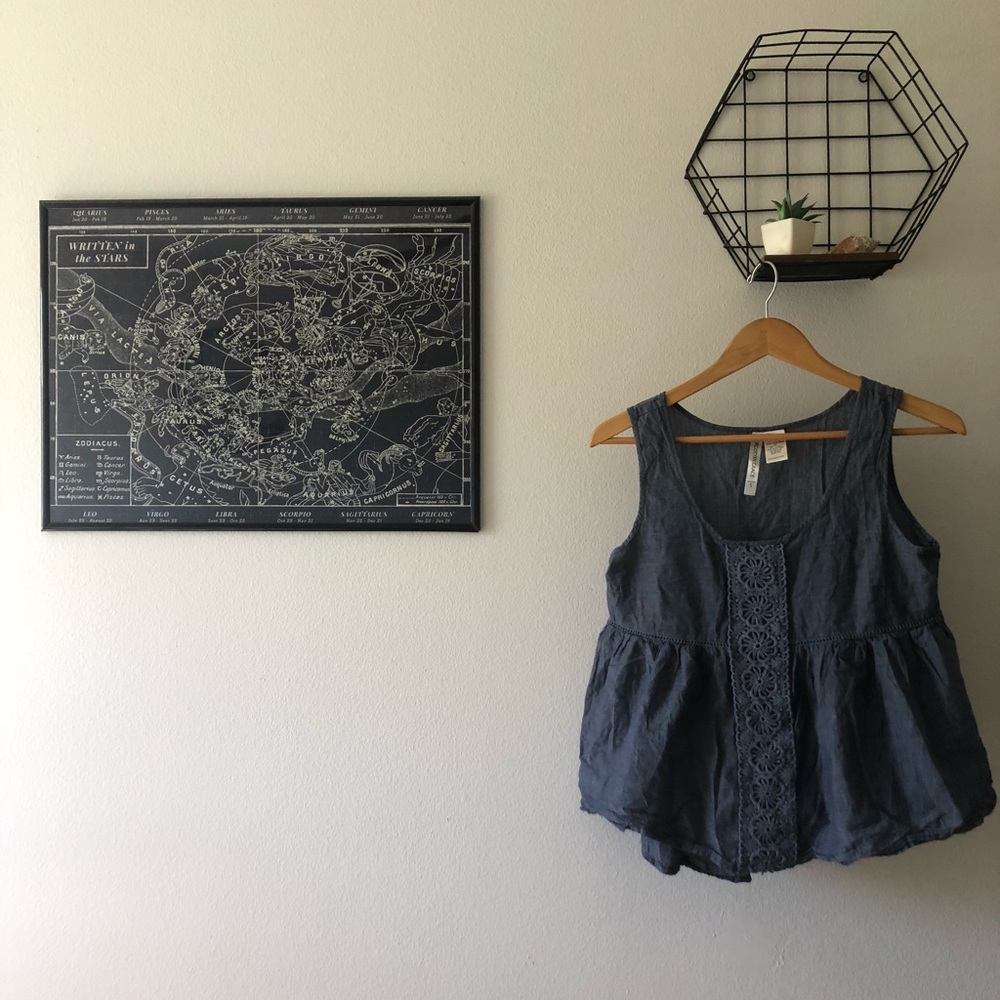 Blue “denim” tank